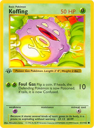 Vintage Koffing Cards