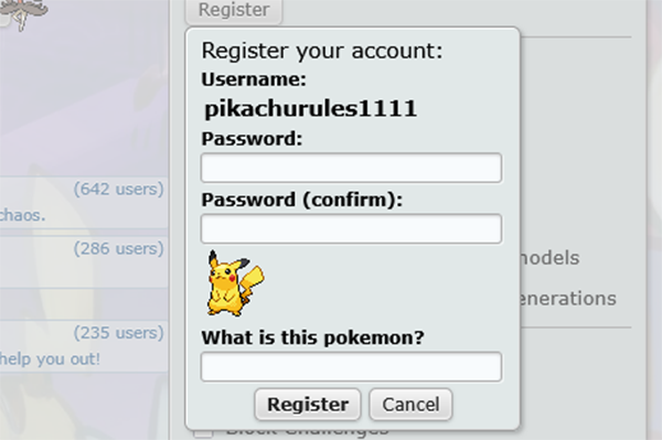 Pokemon Showdown Password